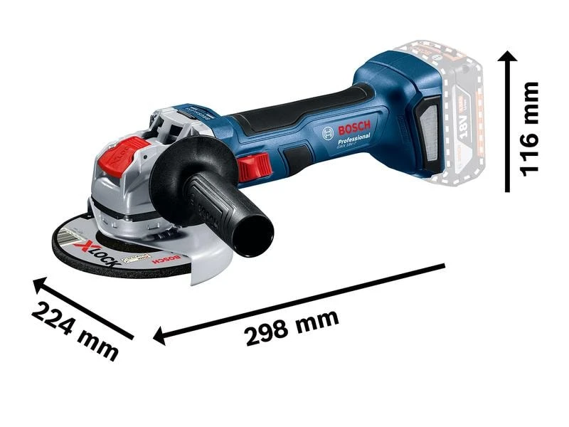 Bosch Professional Winkelschleifer GWX 18V-7 125 mm (C) X-LOCK solo CLC 4 Bosch Professional Winkelschleifer GWX 18V-7 125 mm (C) X-LOCK solo CLC – Bild 2