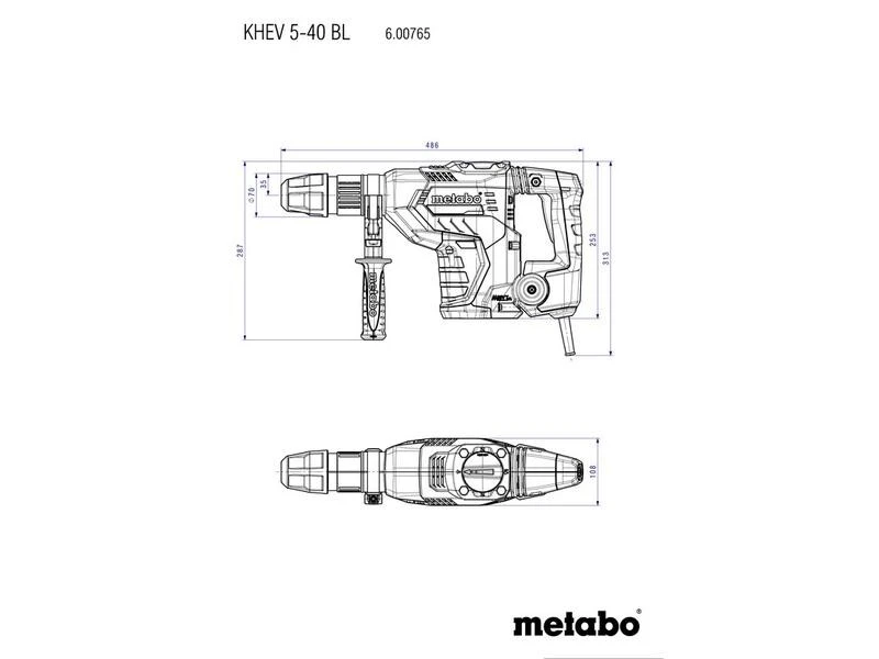 Metabo Bohr-Meisselhammer KHEV 5-40 BL 5 Metabo Bohr-Meisselhammer KHEV 5-40 BL – Bild 3
