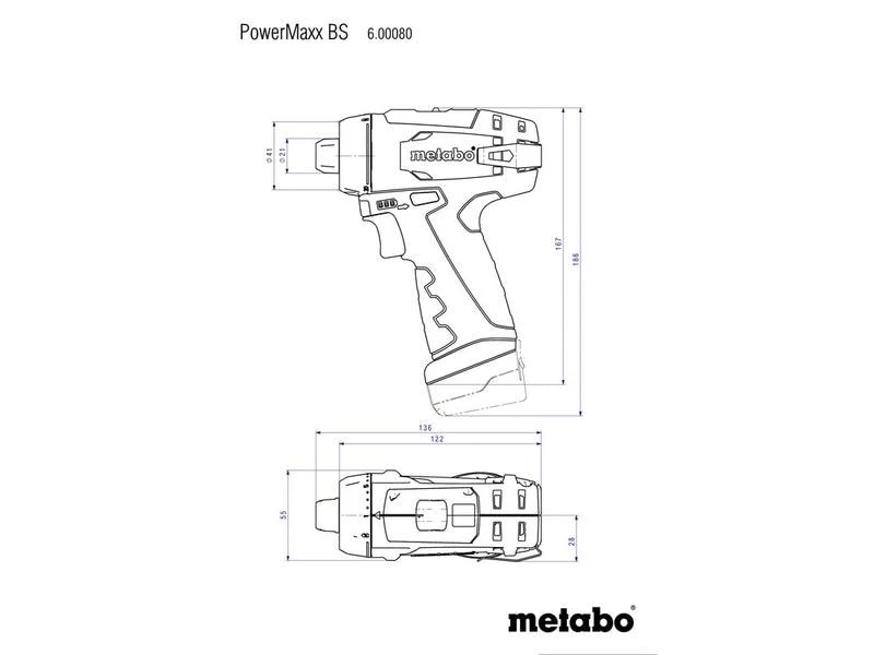 Metabo Akku-Bohrschrauber PowerMaxx BS Basic 2 x 2.0 Ah 5 Metabo Akku-Bohrschrauber PowerMaxx BS Basic 2 x 2.0 Ah – Bild 3