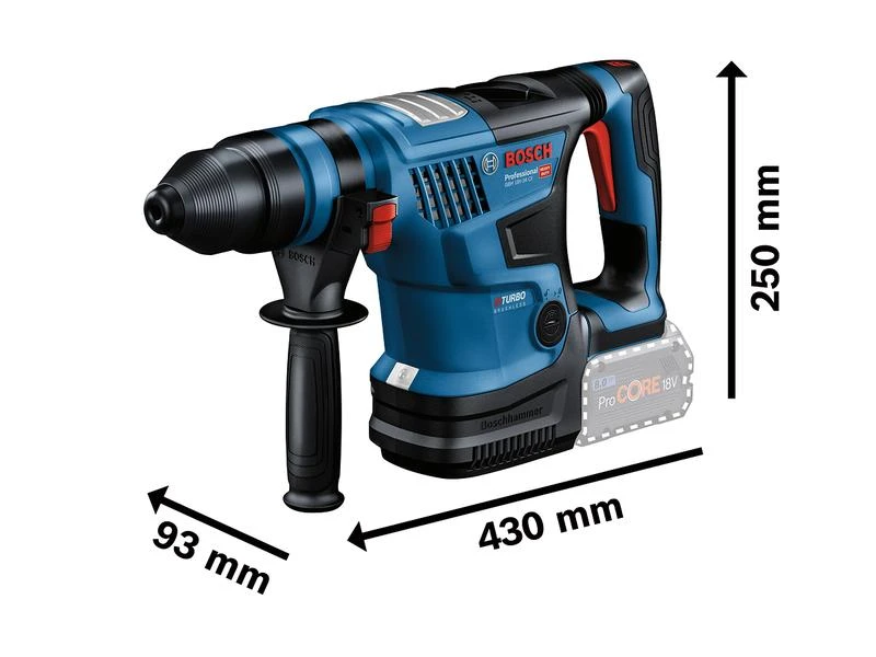 Bosch Professional Akku-Bohrhammer GBH 18V-34 CF Biturbo 2 x 8.0Ah ProCORE 4 Bosch Professional Akku-Bohrhammer GBH 18V-34 CF Biturbo 2 x 8.0Ah ProCORE – Bild 2