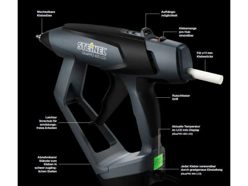 Steinel Heissklebepistole GluePRO 400 LCD in Koffer 7 Steinel Heissklebepistole GluePRO 400 LCD in Koffer – Bild 5